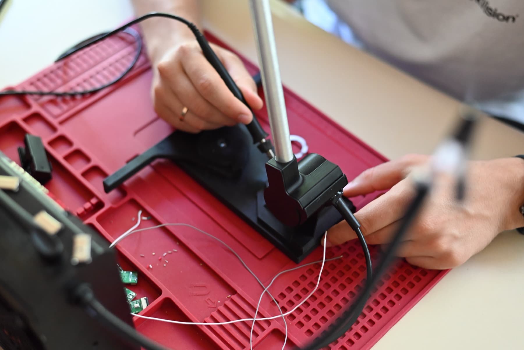 SparkVision hardware being assembled and tested.