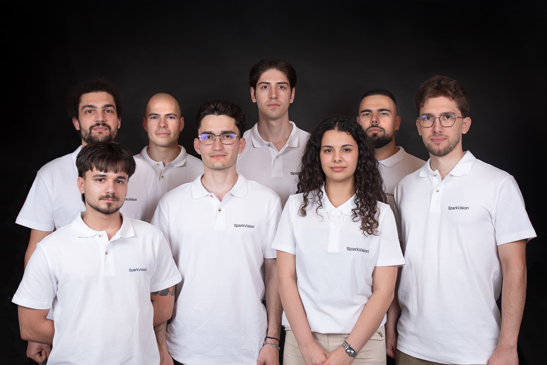 The SparkVision team standing together for a portrait.